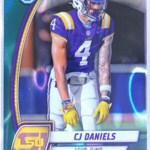 2024 Bowman University Chrome CJ Daniels Teal Lava Refractor RC 150 Tigers