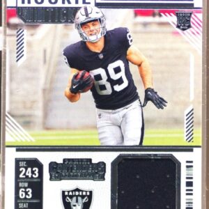 2024 Contenders Brock Bowers RC JSY #RTS-BBS Raiders Rookie Ticket Swatches