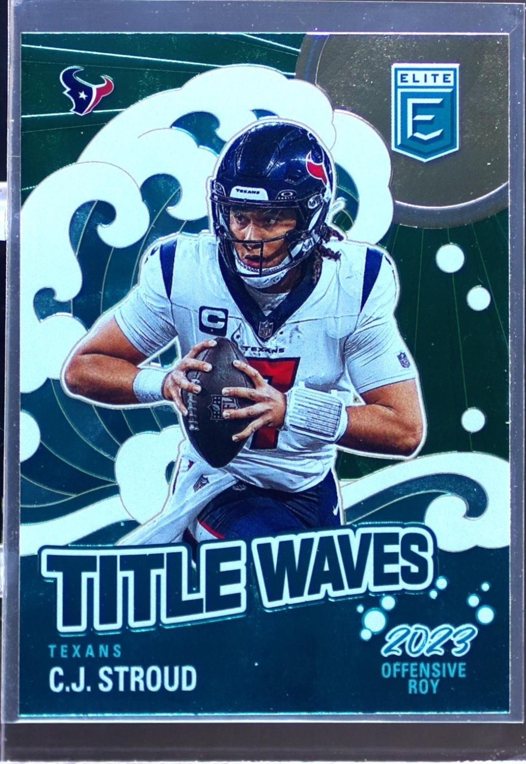 2024 Donruss Elite C.J. Stroud 5 Texans Title Waves Green