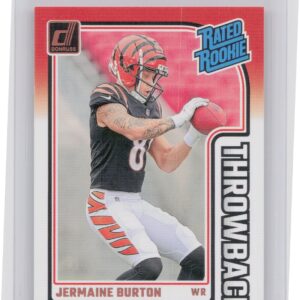 2024 Donruss Jermaine Burton 36 Bengals Rated Rookies Throwback