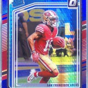 2024 Donruss Optic Jacob Cowing Blue Hyper RC #236 49ers