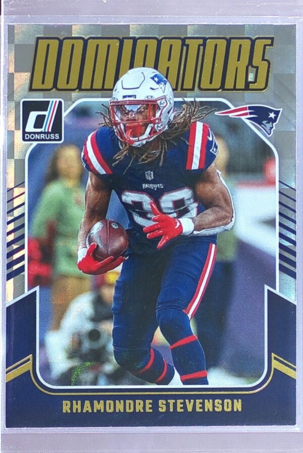 2024 Donruss Rhamondre Stevenson 8 Patriots Dominators