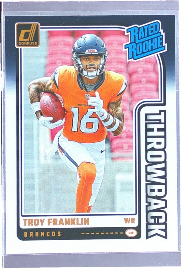 2024 Donruss Troy Franklin RC #20 Broncos Rated Rookies Throwback