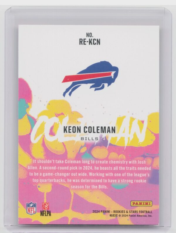 2024 Panini Rookies & Stars Keon Coleman RC #RE-KCN Bills Rookie Exclusive - Image 3