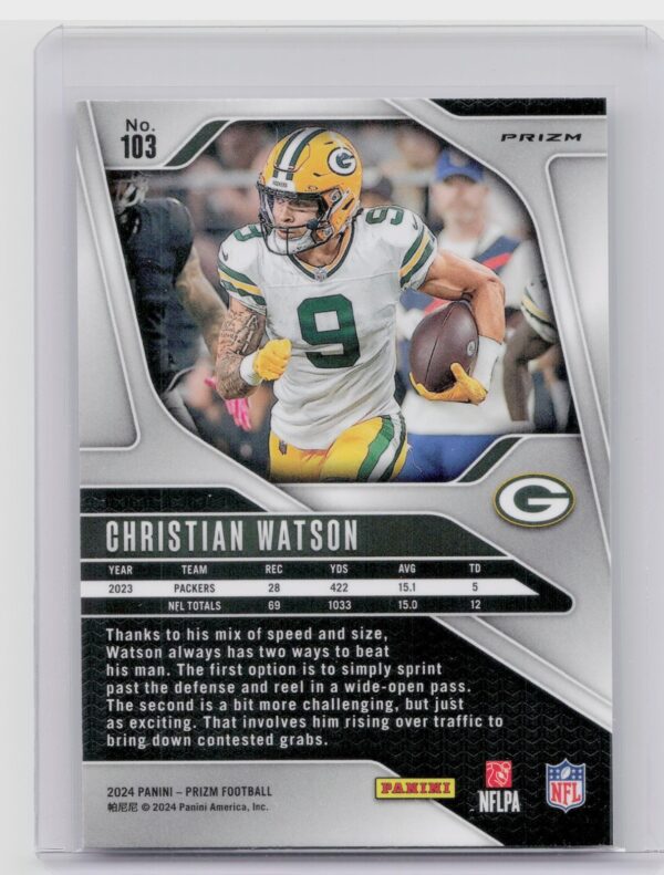 2024 Prizm Christian Watson 103 Packers - Image 3