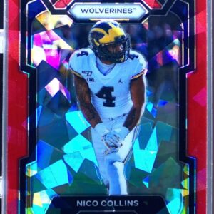 2024 Prizm Collegiate Draft Picks Nico Collins Red Ice 51 Wolverines