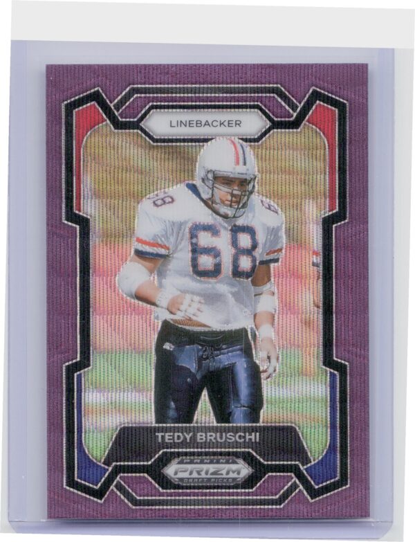 2024 Prizm Collegiate Draft Picks Tedy Bruschi Purple Wave 87 Wildcats
