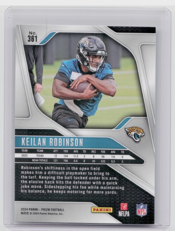 2024 Prizm Keilan Robinson RC 361 Jaguars - Image 3