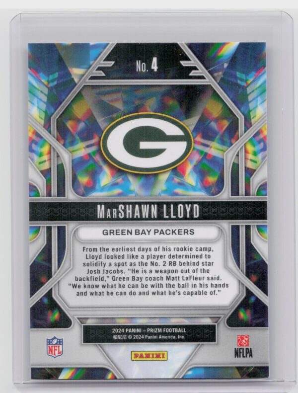 2024 Prizm MarShawn Lloyd RC 4 Packers Prizmatic - Image 3