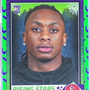 2024 Score-A-Treat Xavier Worthy RC #50 Chiefs Rising Stars Green Bats