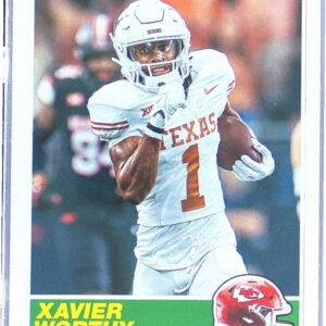 2024 Score Xavier Worthy RC #1 Chiefs 35th Anniversary Rookies Pink