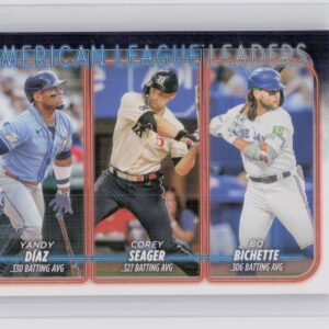 2024 Topps AL Leaders Batting Average (Yandy Díaz / Corey Seager / Bo Bichette