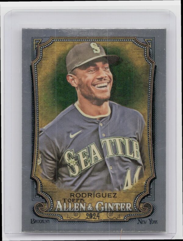 2024 Topps Allen & Ginter Julio Rodriguez Silver Portrait #1 Mariners