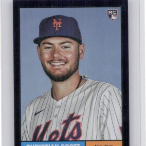 2024 Topps Archives Christian Scott Black Foilboard #9 Mets