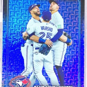 2024 Topps Blue Jays Unite!: Outfield Hug Becomes Staple of Victory Holiday #167