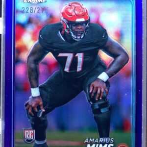 2024 Topps Chrome Amarius Mims Purple Refractor /275 RC #271 Bengals