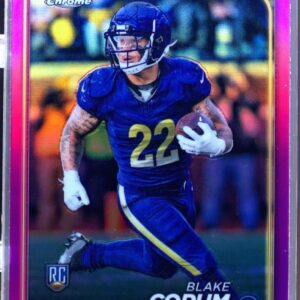 2024 Topps Chrome Blake Corum Pink Refractor RC #219 Rams