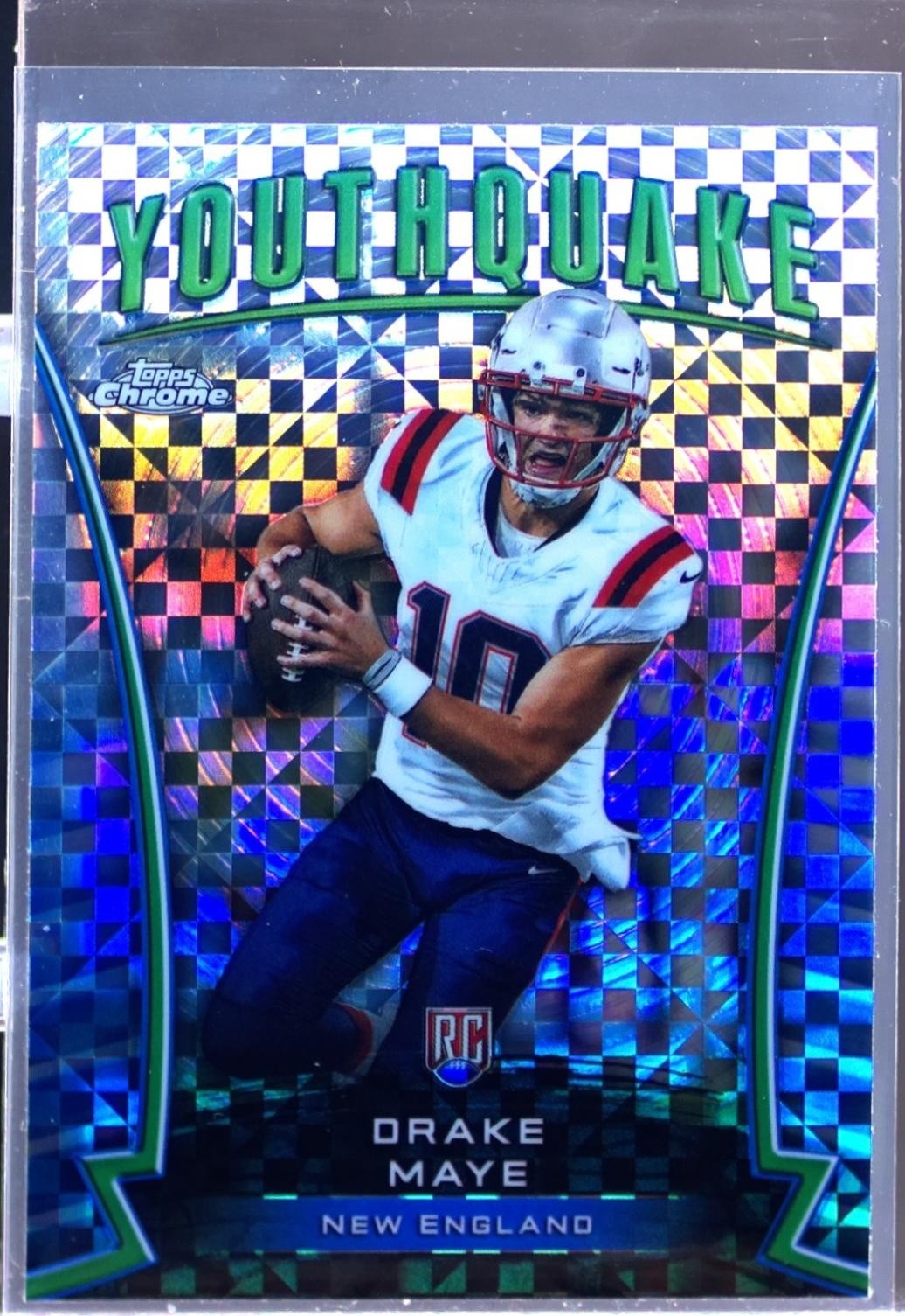 2024 Topps Chrome Drake Maye RC #Y-2 Patriots Youthquake X Fractor