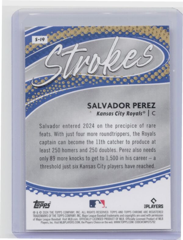 2024 Topps Chrome Salvador Perez #S-19 Royals Strokes - Image 3
