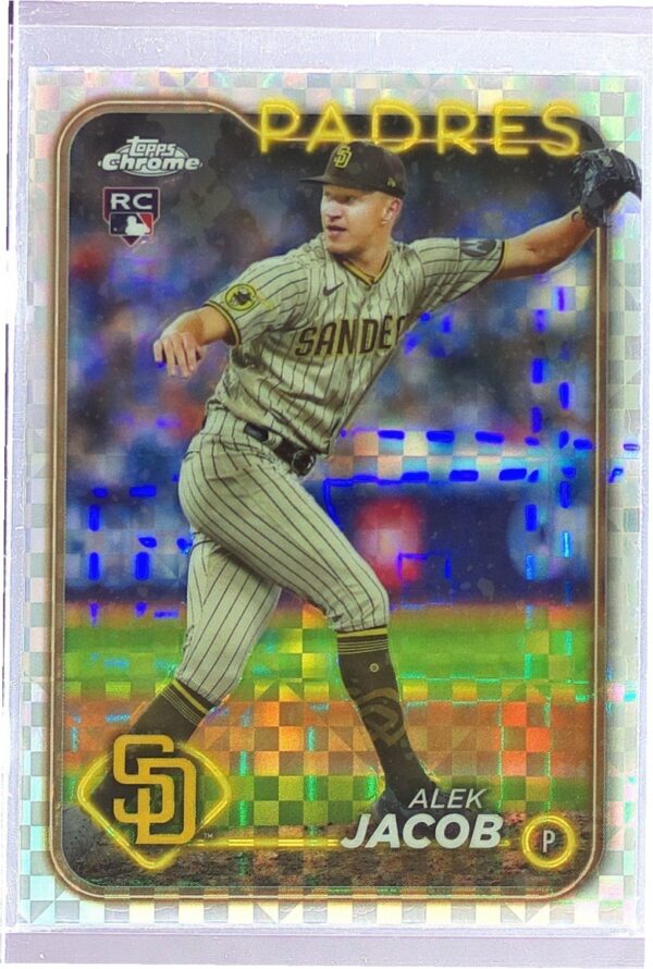 2024 Topps Chrome Update Alek Jacob X Fractors RC #USC129 Padres