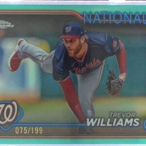2024 Topps Chrome Update Trevor Williams Aqua Refractors /199 #USC56 Nationals