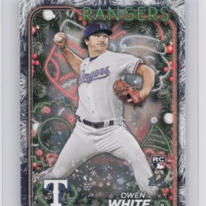 2024 Topps Holiday Owen White Holiday Tree #H143 Rangers