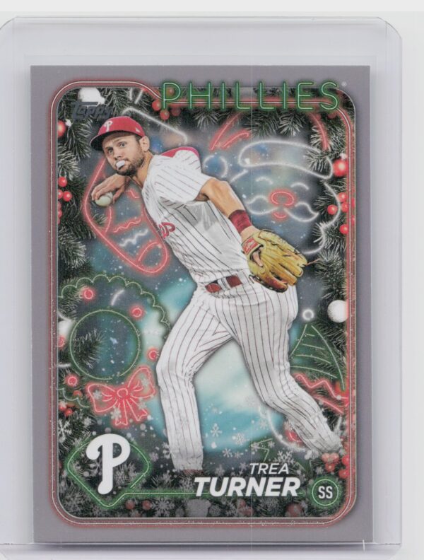 2024 Topps Holiday Trea Turner Silver Glitter #H43 Phillies