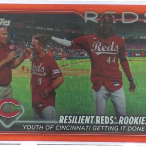 2024 Topps Resilient Reds Rookies: Youth of Cincinnati Orange Crackle Foil /299