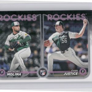 2024 Topps Update Evan Justice  / Anthony Molina RC #US270 Rockies