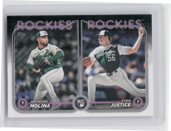 2024 Topps Update Evan Justice  / Anthony Molina RC #US270 Rockies
