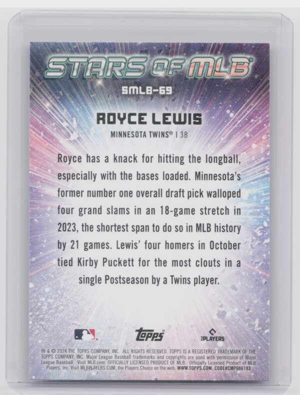 2024 Topps Update Royce Lewis #SMLB-69 Twins Stars of MLB - Image 3