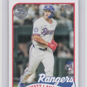2024 Topps Update Wyatt Langford RC #89US-36 Rangers 1989 Topps Baseball 35th