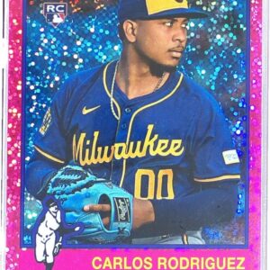 2025 Heritage Carlos Rodriguez Chrome Pink Sparkle Refractor RC #452 Brewers