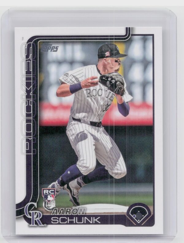 2025 Topps Aaron Schunk RC #196 Rockies