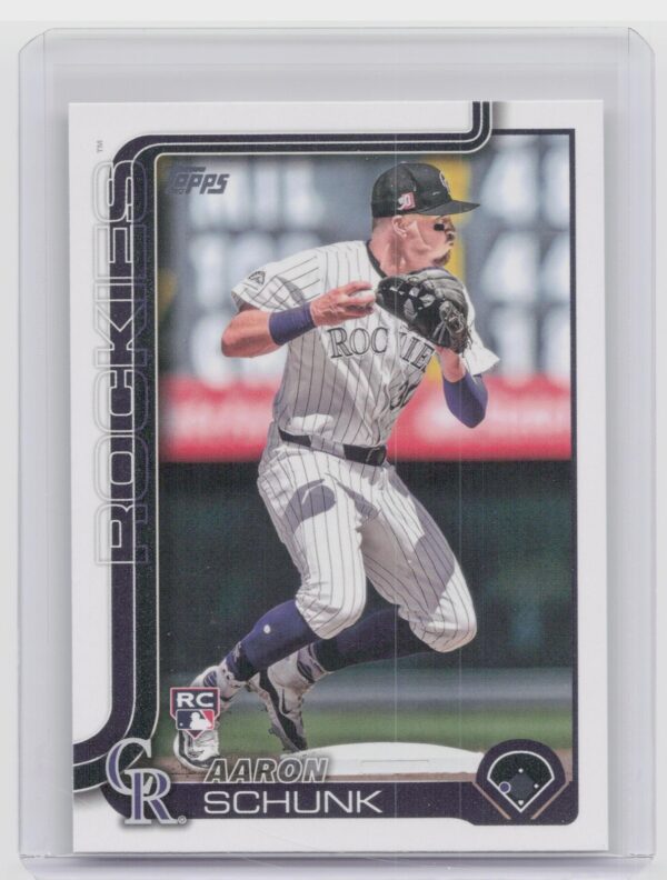 2025 Topps Aaron Schunk RC #196 Rockies