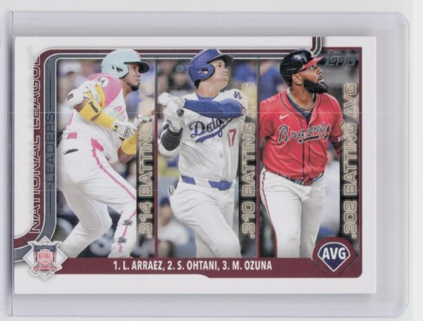 2025 Topps National League Leaders AVG (Luis Arraez / Shohei Ohtani / Marcell Oz