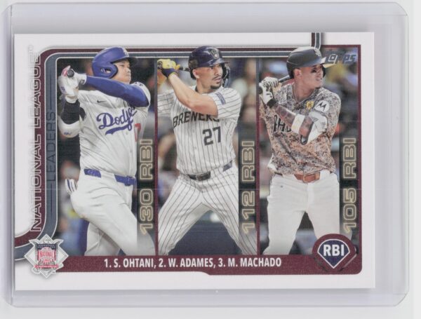 2025 Topps National League Leaders RBI (Shohei Ohtani / Willy Adames / Manny Mac