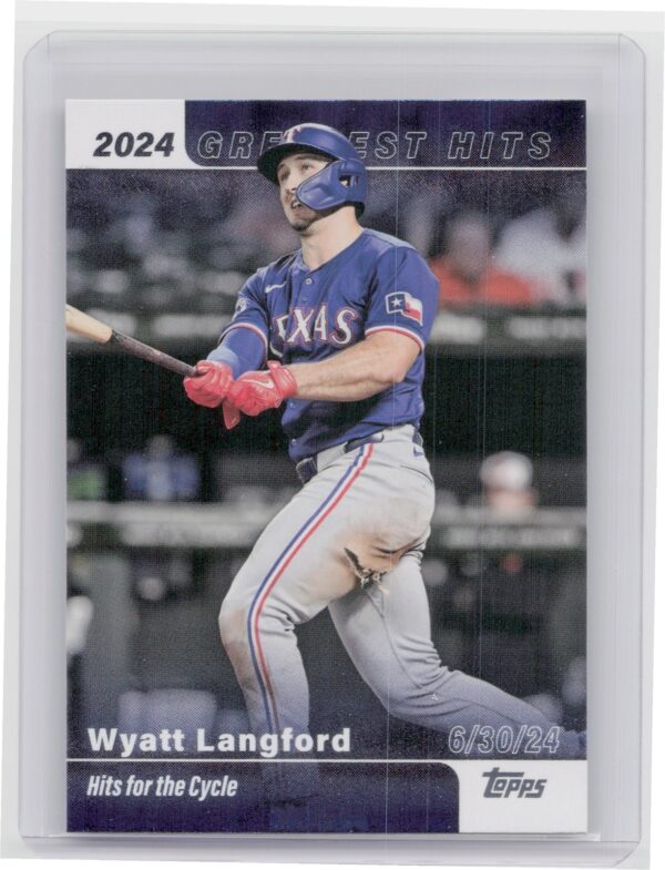 2025 Topps Wyatt Langford #GH-27 Rangers 2024 Greatest Hits