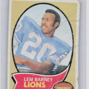 1970 Topps Lem Barney RC #75 Lions