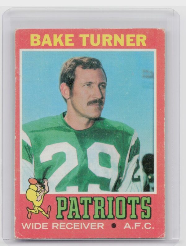 1971 Topps Bake Turner #56 Patriots