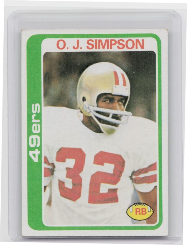 1978 Topps O.J. Simpson #400 49ers
