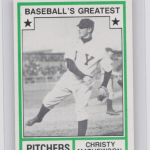 1982 TCMA Baseball's Greatest Pitchers (White Back) Christy Mathewson #33 Giants