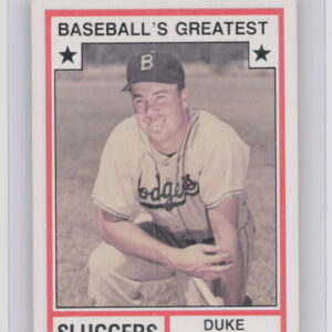1982 TCMA Baseball's Greatest Sluggers (White Back) Duke Snider #9 Dodgers