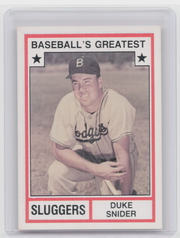 1982 TCMA Baseball's Greatest Sluggers (White Back) Duke Snider #9 Dodgers