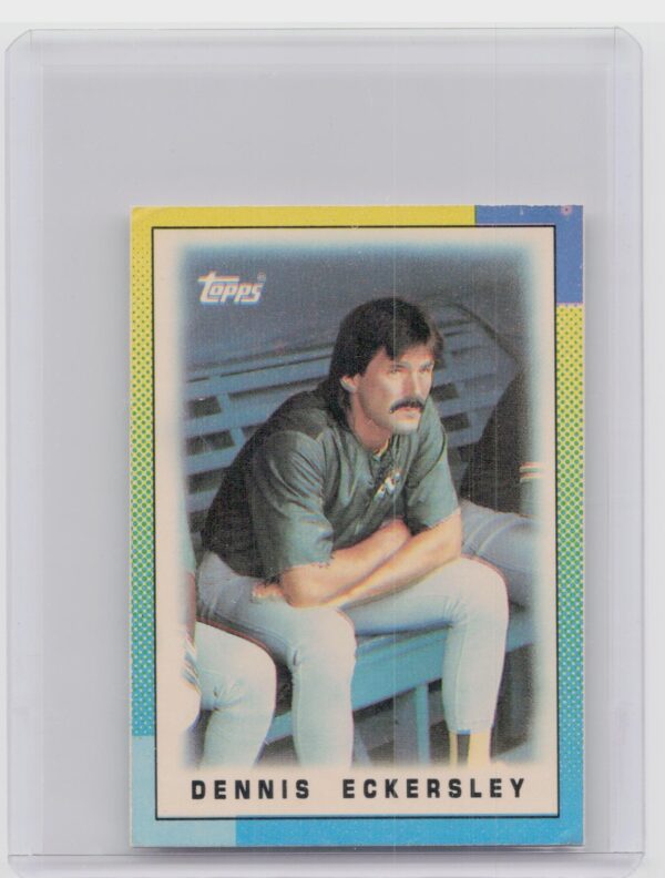 1990 Topps Major League Leaders Minis Dennis Eckersley #27 Athletics