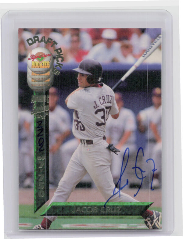 1994 Signature Rookies Draft Picks Jacob Cruz AU SN7750 #30 Giants Signatures