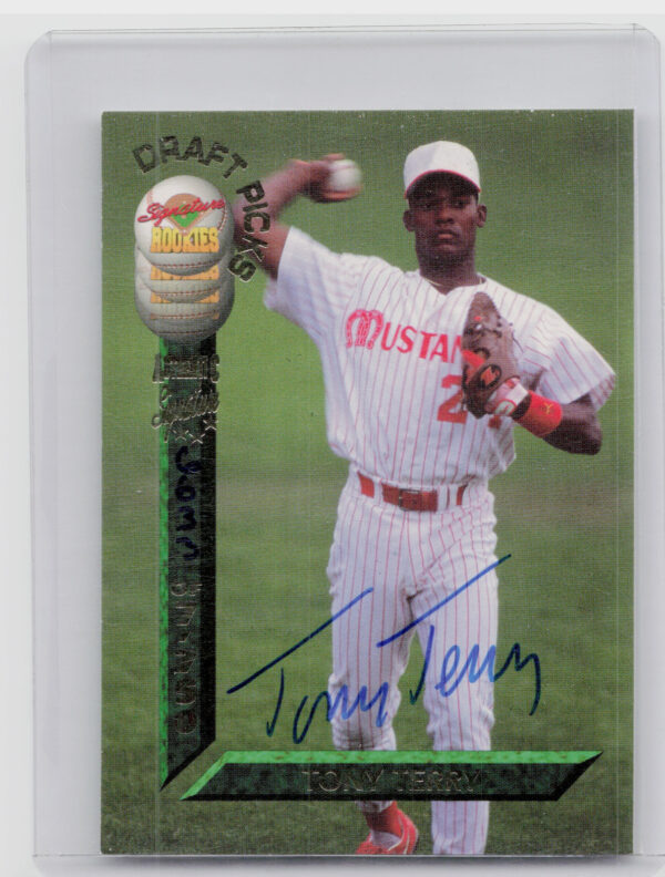 1994 Signature Rookies Draft Picks Tony Terry AU SN7750 #38 Reds Signatures