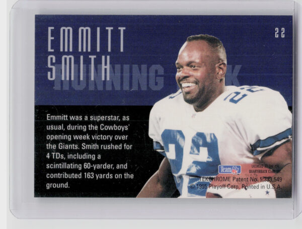 1995 Playoff Contenders Emmitt Smith #22 Cowboys - Image 3