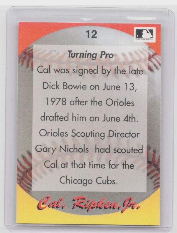 1995 Star Cal Ripken, Jr. 80 (Unlicensed) Cal Ripken Jr. #12 Orioles - Image 3