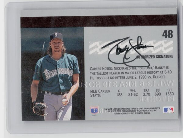 1995 Studio Randy Johnson #48 Mariners - Image 3